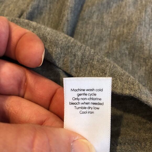 Athleta gray draped slouch jersey knit midi dress size Large - Picture 9 of 14